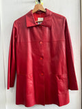 GIACCA VINTAGE DONNA TGS ROSSO IN VERA PELLE