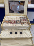 SET COPRILETTO+COMPLETO LENZUOLA MATR.+3ASCIUGAMANI+OSPITE