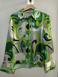 CAMICIA ZARA TGS VERDE FANTASIA