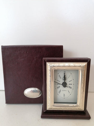 OROLOGIO SVEGLIA IN LAM ARG H10XL8XP2 CM  ( CON SCTOLA )