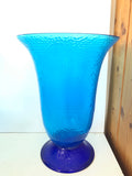 VASO IN VETRO BLU H36XD27 CM (C/IMPERFEZIONI)