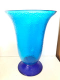 VASO IN VETRO BLU H36XD27 CM (C/IMPERFEZIONI)