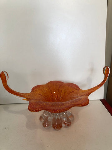 CENTRO TAVOLA IN VETRO STILE MURANO H10XL29XP19 CM