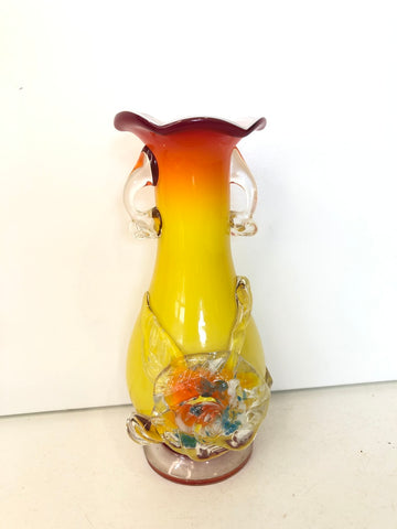 VASO IN VETRO STILE MURANO H15XDIAMETRO2 CM