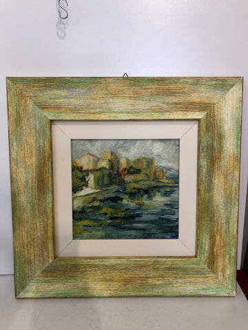 OLIO SU TELA PAESAGGIO MARINO H43XL44 CM
