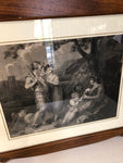 INCISIONE ANTICA C/CORNICE IN LEGNO H52XL62 CM