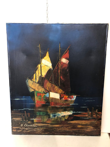 OLIO SU TELA DI H. CONTI H61XL50