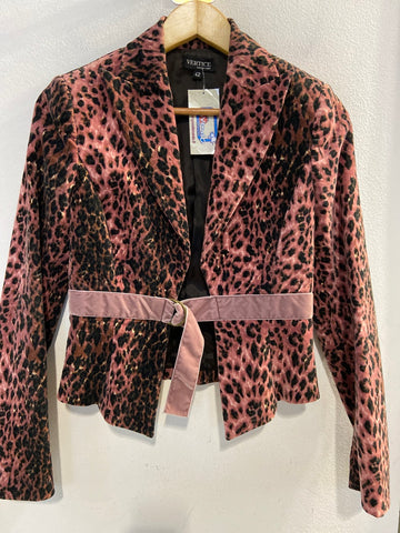 GIACCA BLAZER VERTICE TG42 ROSA MACULATO