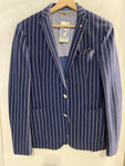 GIACCA UOMO MANUEL RITZ TG50 BLU A RIGHE BIANCHE