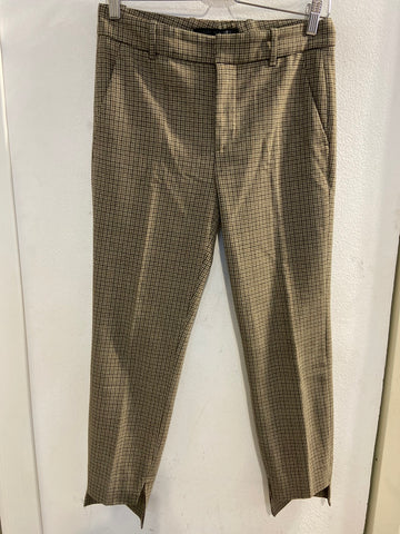 PANTALONE ZARA TG40 SCOZZESE BEIGE