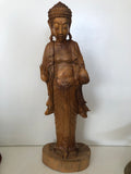 STATUA BUDDHA IN LEGNO H47XL15XP8 CM