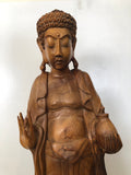 STATUA BUDDHA IN LEGNO H47XL15XP8 CM