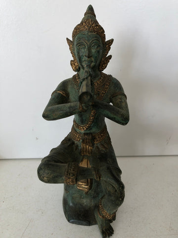 MUSICISTA IN METALLO STILE INDIANO H20XL5XP5 CM