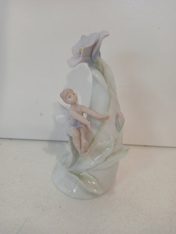 CAMPANELLA CON FATINA PORCELLANA MORENA H14XDIAMETRO5 CM