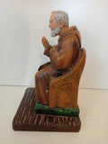 STATUA PADRE PIAO IN GESSO H23XL15XP15 CM