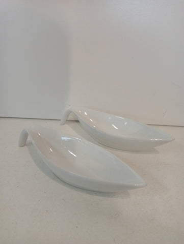 COPPIA SALSIERE IN PORCELLANA H4XL15XP5 CM