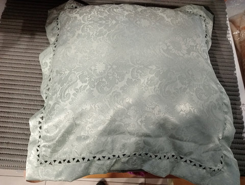 CUSCINO ARREDO RASO VERDE ACQUA