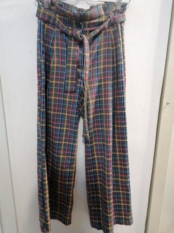 PANTALONE MOTEL TGS A QUADRI GRIGIO MULTICOLOR