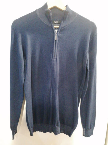 MAGLIONCINO BUGATTI TGM MEZZA ZIP BLU UOMO