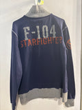 FELPA AEREONAUTICA MILITARE TGM BLU/GRIGIO UOMO