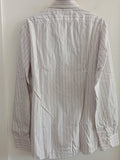 CAMICIA UOMO BUCALO MIS.43 BIANCO A RIGHE VIOLA