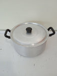 PENTOLA ALLUMINIO DUE MANICI CON COPERCHIO H10XDIAMETRO20 CM