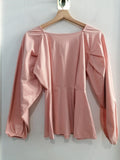 CAMICIA ZARA TGS ROSA C/MANICHE PALLONCINO