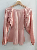 CAMICIA ZARA TGS ROSA C/MANICHE PALLONCINO