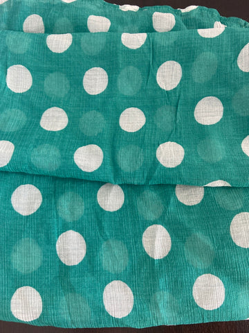 PASHMINA VERDE POIS BIANCHI