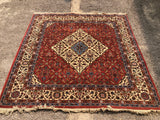 TAPPETO ANNODATO A MANO ROSSO L2,14X2,11 CM
