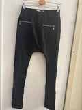 PANTALONE PIERO GUIDI TG.XS IN COTONE NERO DONNA