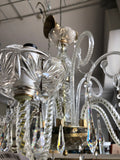 LAMPADARIO IN CRISTALLO TIPO SWAROWSKY H59XDIAMETRO59 CM ( ACCESSORI ALLA CASSA )