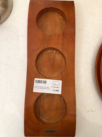 BASE FRABOSK IN LEGNO PER TRIS BARATTOLI 13X37