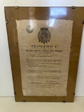DECRETO ORIGINALE FRANCESCO I RE DEL REGNO DELLE DUE SICILIE 1828