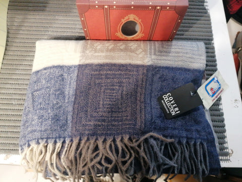 SCIARPA E.COVERI BLU/BEIGE(PARI AL NUUOVO)