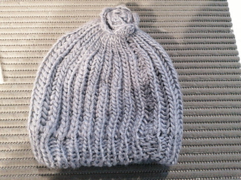 CAPPELLO CUFFIETTA GRIGIO C/FIORE
