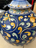 LUME DA TAVOLO IN CERAMICA CALTAGIRONE H40XDIAMETRO25 ( INTERRUTTORE DA SOSTITUIRE )