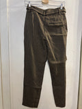 PANTALONE ZARA TGS NERO/COGNAC A RIGHE C/FIOCCO