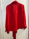 CAMICIA DONNA EDWARD ACHOUR PARIS TG44 ROSSO IN SETA