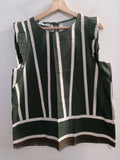 CANOTTA DONNA TGL RIGHE VERDE/BIANCO