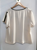 MAGLIA FIORELLA RUBINO TGXL PANNA/NERO DONNA