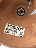 SOSPENSIONE UNA LUCE IN TERRACOTTA TOSCOT H27XDIAMETRO27 CM ( MANCA UNA VITE )