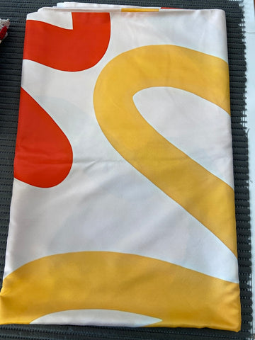 TOVAGLIA ANTIMACCHIA 140x220 BIANCO FANTASIA GIALLO/ARANCIO