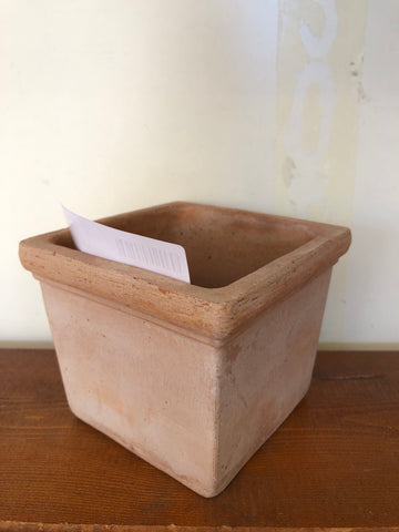 CACHE POT QUADRATO TERRACOTTA H8XL8XP8 CM