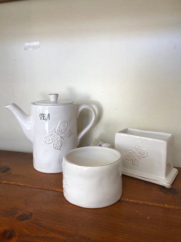 TRIS SERVIZIO COLAZIONE IN CERAMICA