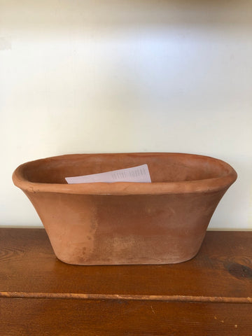 CACHE POT OVALE IN TERRACOTTA H8XL18XP10 CM