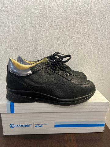 SCARPE ECOSANIT MIS.39 NERO LAME'C/SCATOLO