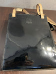 POCHETTE A SPALLA GFF G.FERRE' NERO/BEIGE VERNICE