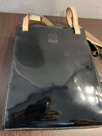 POCHETTE A SPALLA GFF G.FERRE' NERO/BEIGE VERNICE