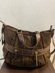 BORSA A MANO MARCO BUGGIANI IN CAMOSCIO E PELLE MARRONE